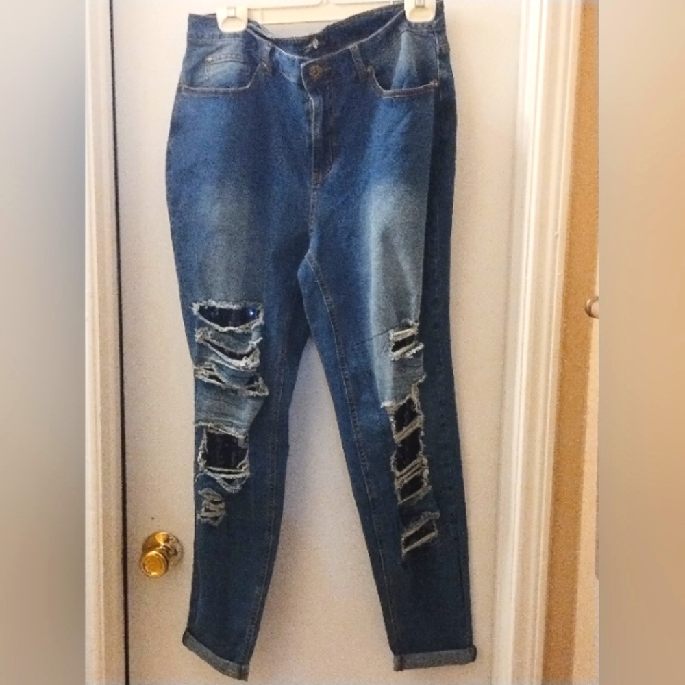 👖Ashley Stewart NWT Sequined Jeans👖